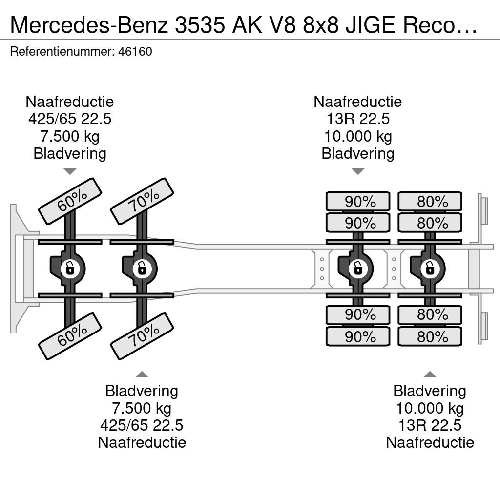 Mercedes-Benz 3535 AK V8 8x8 JIGE Recovery truck Recovery vehicles