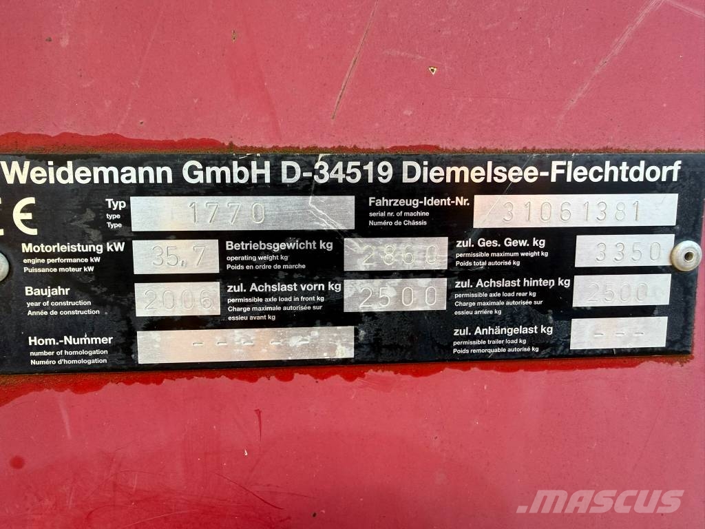 Weidemann 1770 CX50 Hjullastere