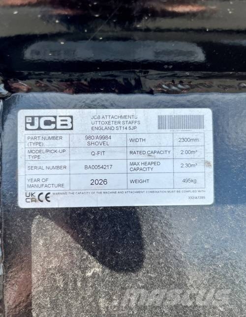 JCB 7FT 6 BUCKET 其他裝載挖掘裝置和配件