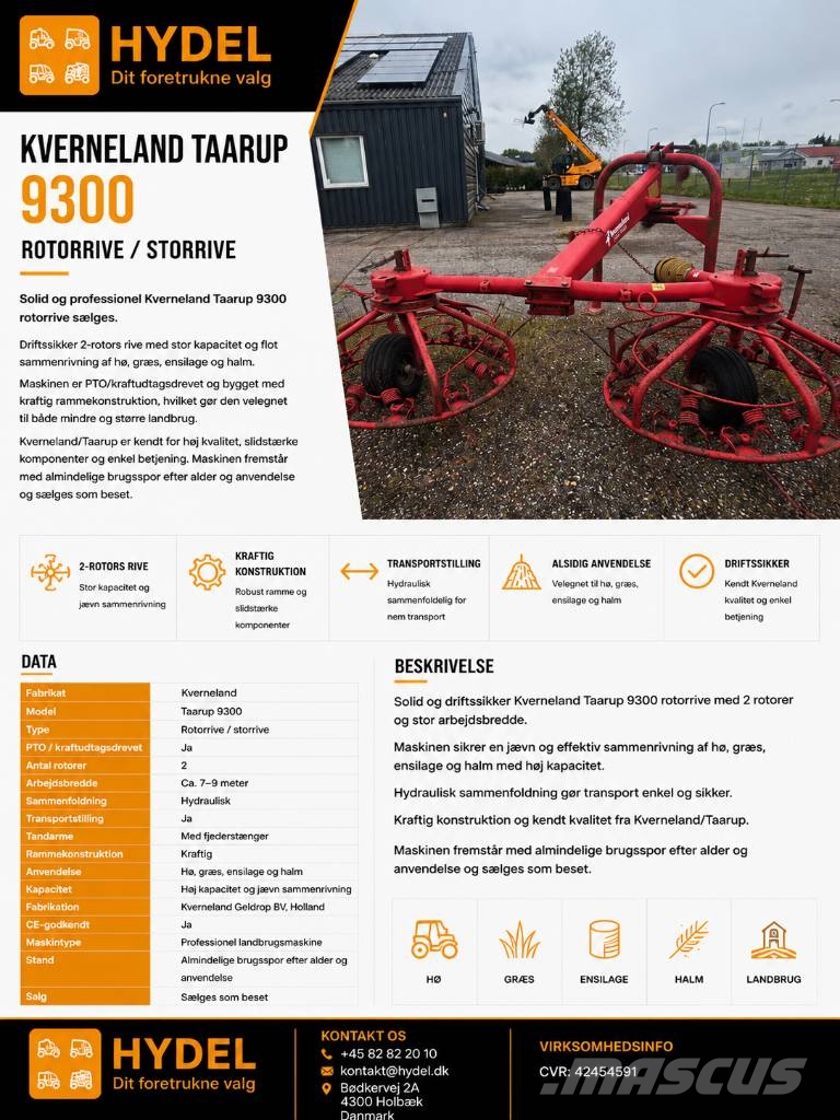 Kverneland TAARUP 9300 Ďalšie poľnohospodárske stroje