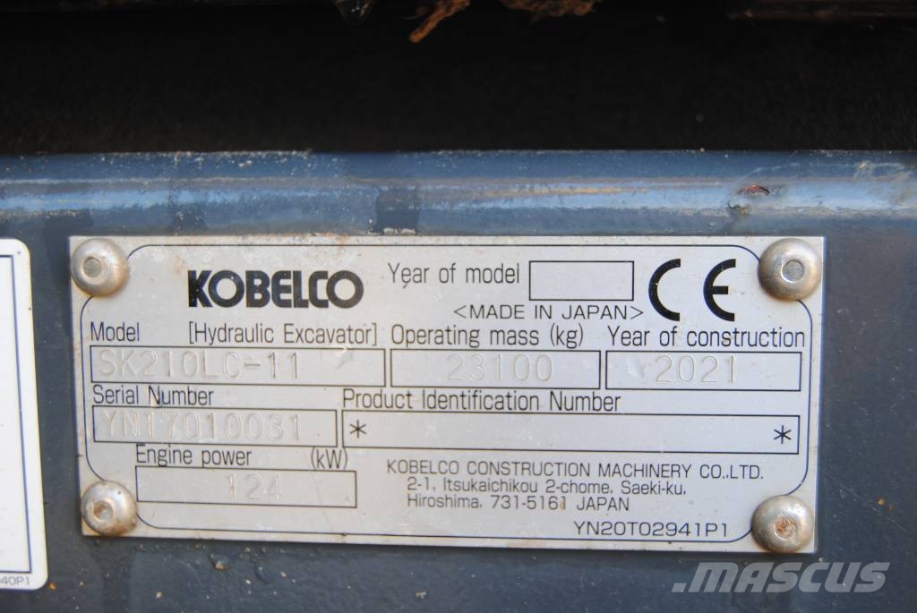 Kobelco SK210LC-11 Roomikekskavaatorid