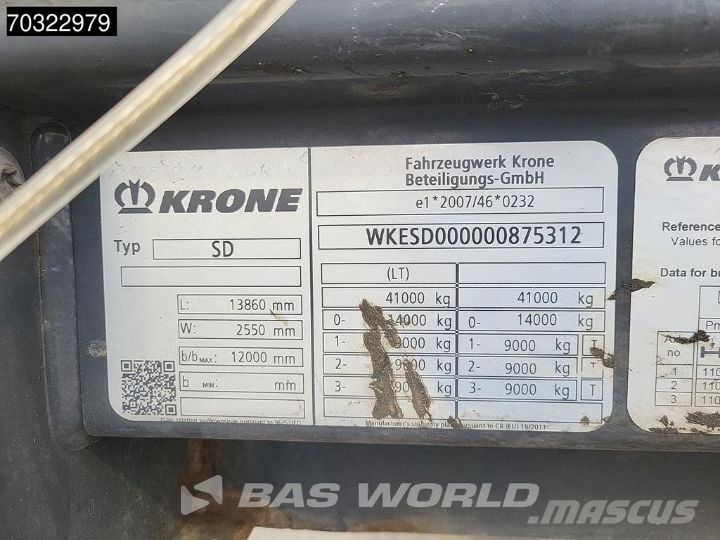 Krone SD Anti Vandalism Sliding Roof Semi remorque à rideaux coulissants (PLSC)