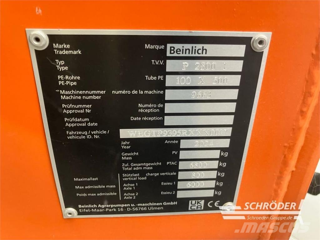 Beinlich PRIMUS 2800 I - 100/500 أنظمة الري