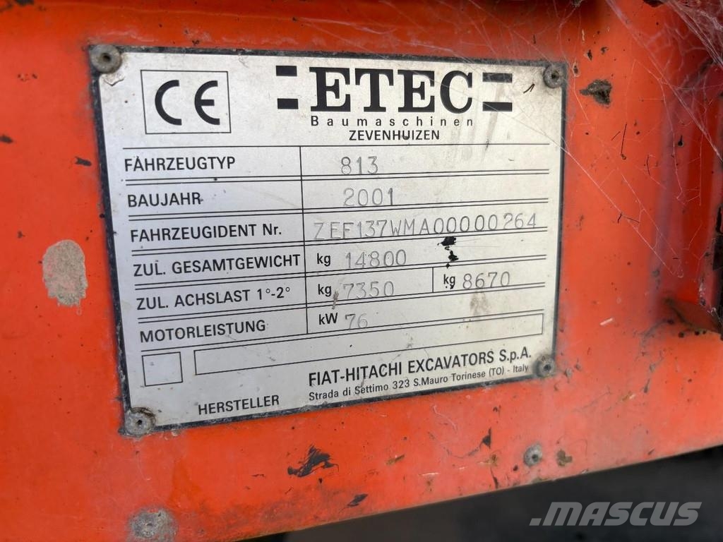Etec 813 + 5979 HR + BASKET 3rd function + EXCAVATOR 特殊挖土機/掘鑿機/挖掘機