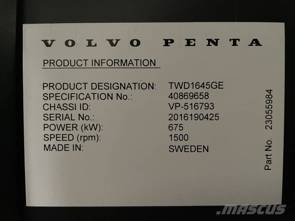Volvo TWD1645GE - 770 kVA Generator - DPX-18885 Dizel generatori