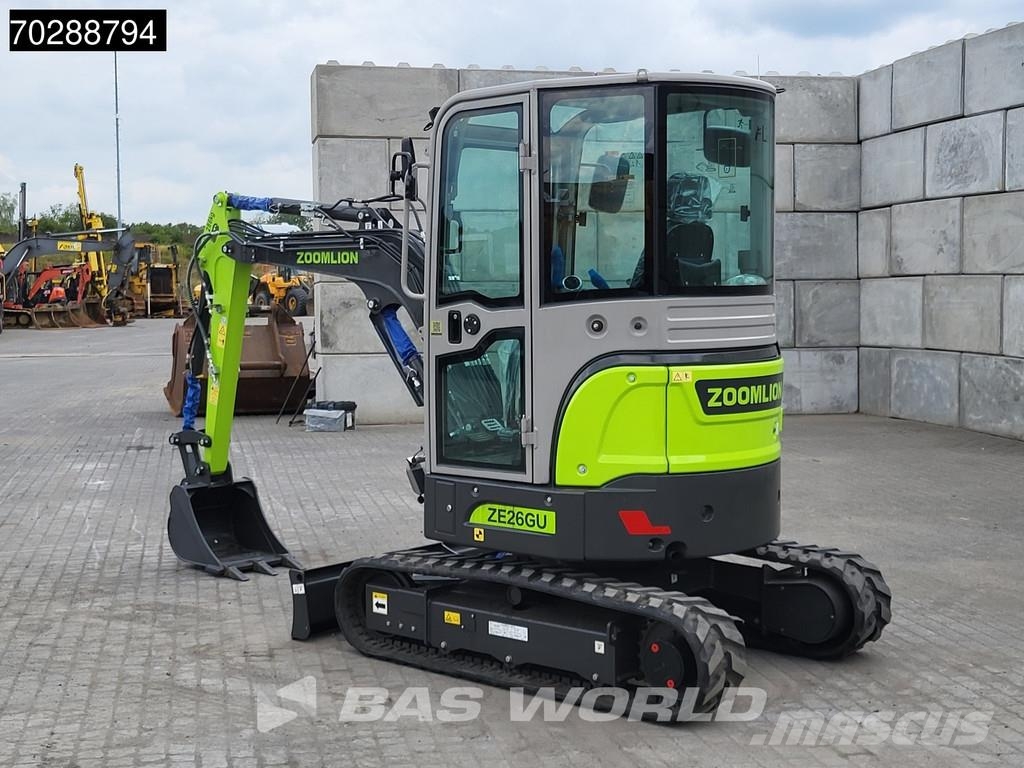 Zoomlion ZE26 GU FACTORY WARRANTY – CE CERTIFIED - KUBOTA E Miniexcavadoras