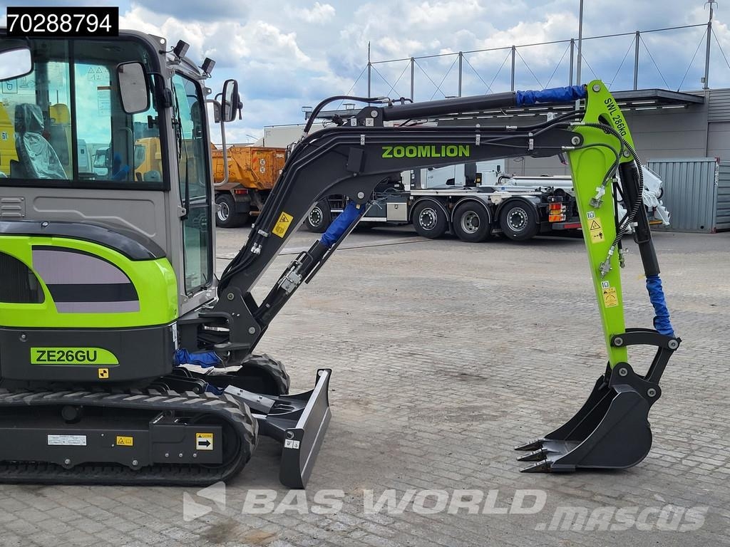Zoomlion ZE26 GU FACTORY WARRANTY – CE CERTIFIED - KUBOTA E Miniexcavadoras