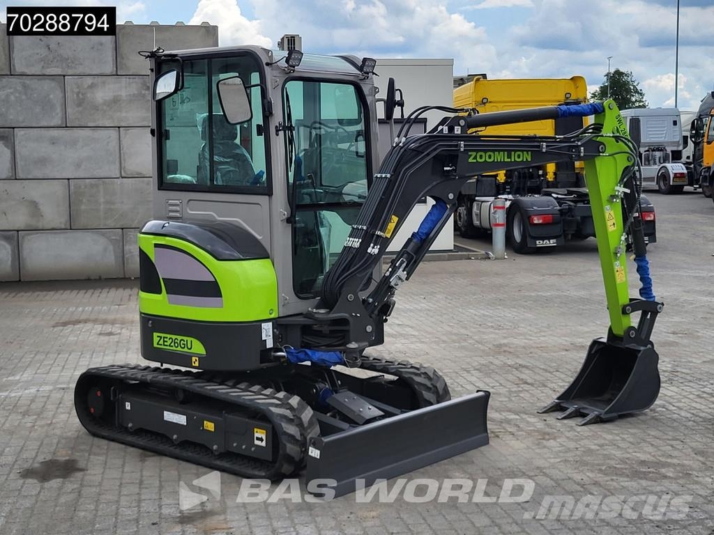 Zoomlion ZE26 GU FACTORY WARRANTY – CE CERTIFIED - KUBOTA E Miniexcavadoras