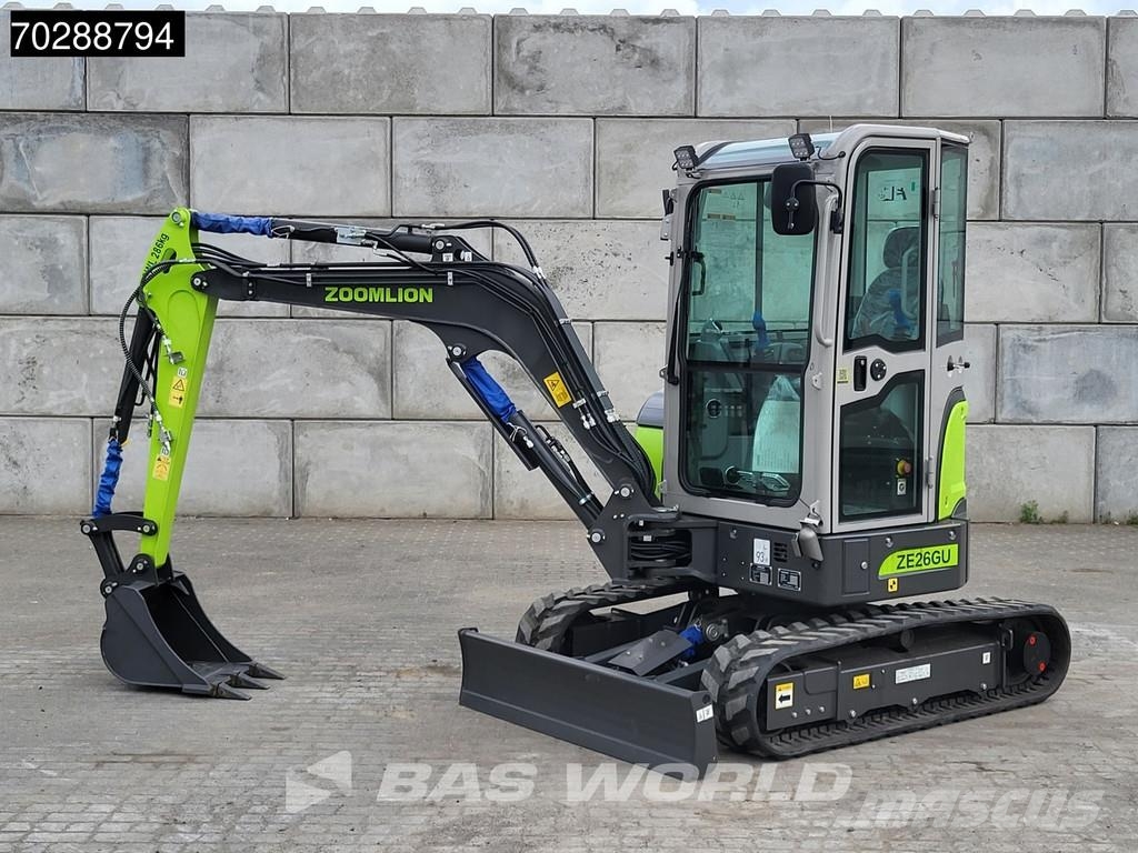 Zoomlion ZE26 GU FACTORY WARRANTY – CE CERTIFIED - KUBOTA E Miniexcavadoras