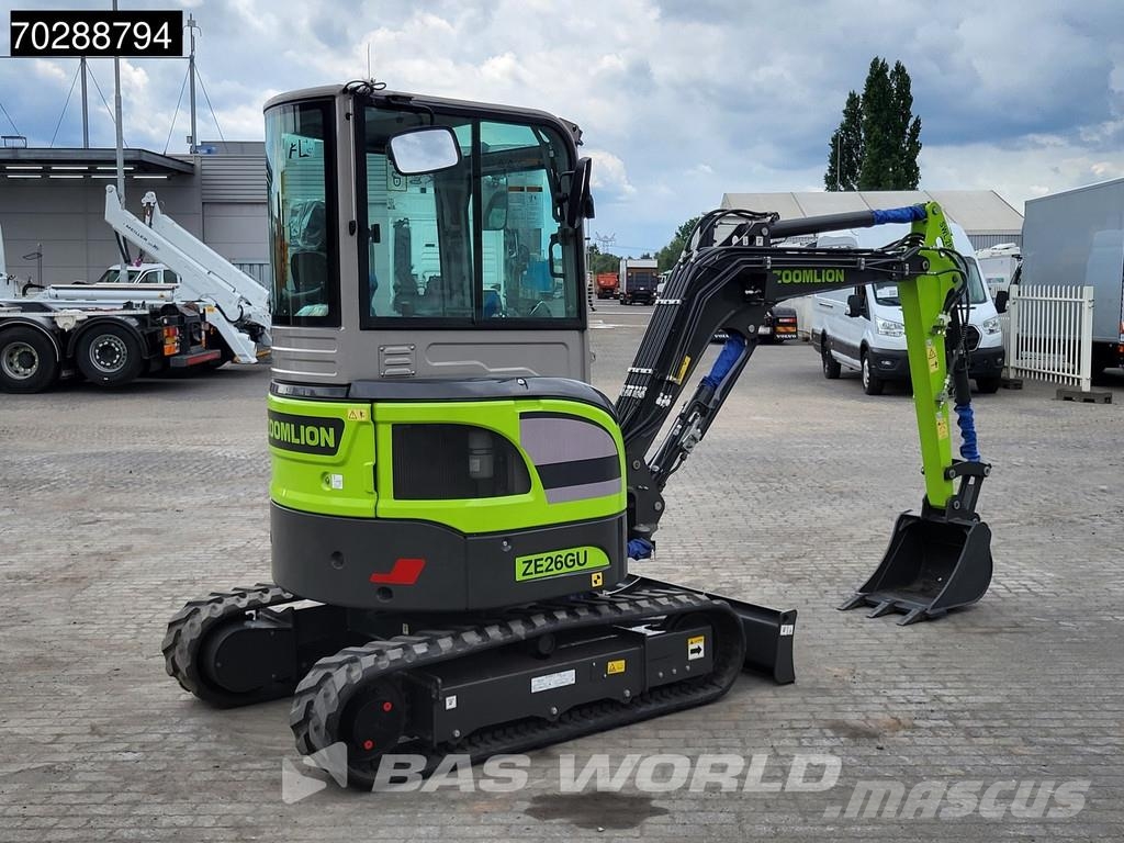 Zoomlion ZE26 GU FACTORY WARRANTY – CE CERTIFIED - KUBOTA E Miniexcavadoras