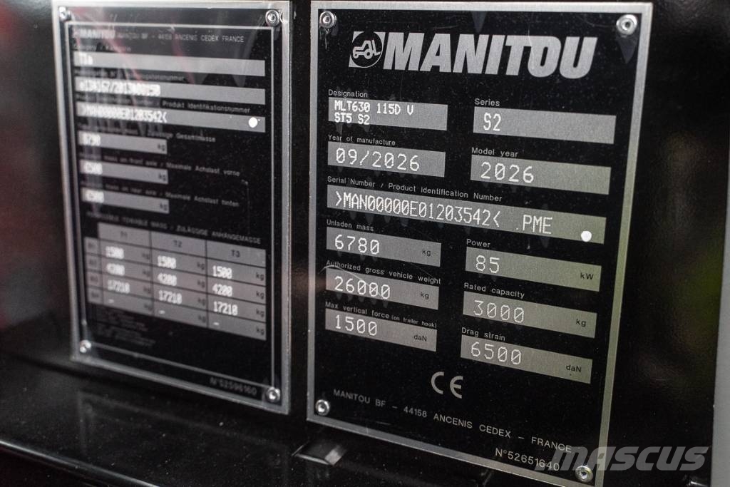 Manitou MLT 630-115 V Tarimsal teleskopik yükleyiciler