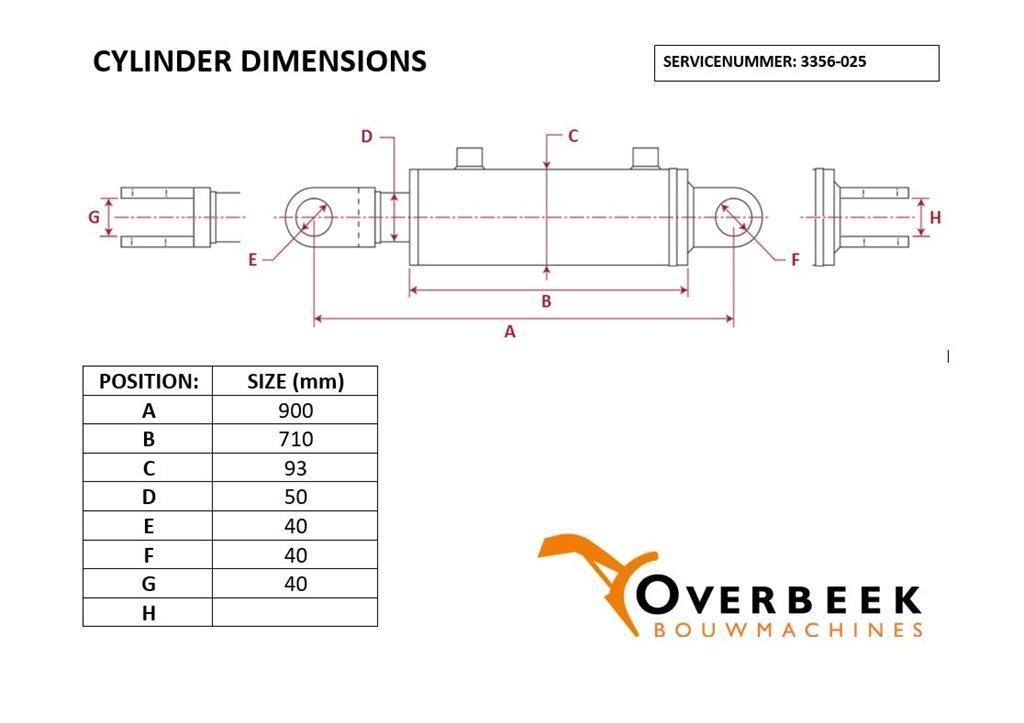 Atlas AR 75 - Lifting cylinder/Hubzylinder/Hefcilinder Hidraulice