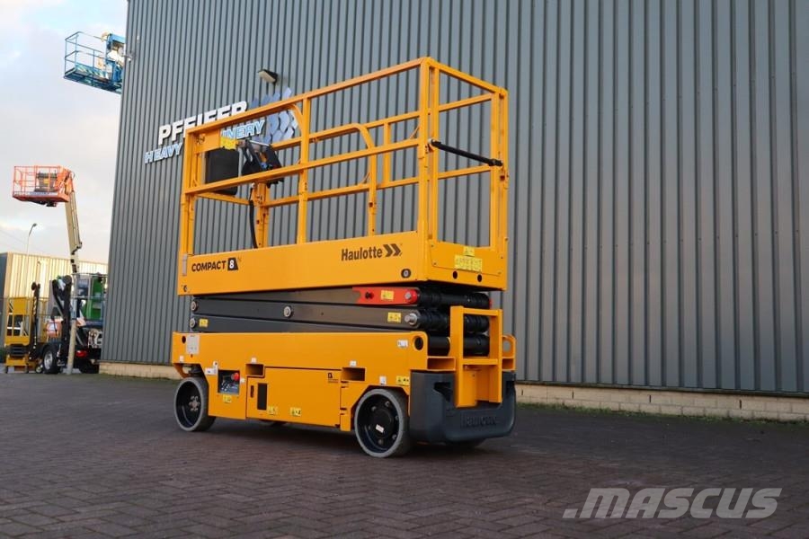 Haulotte Compact 8N Valid inspection, *Guarantee! 8m Workin Scissor lifts