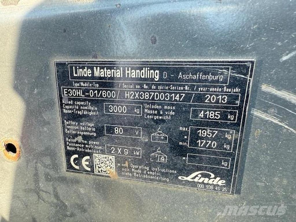 Linde E30 HL – 01/600 Electric forklifts