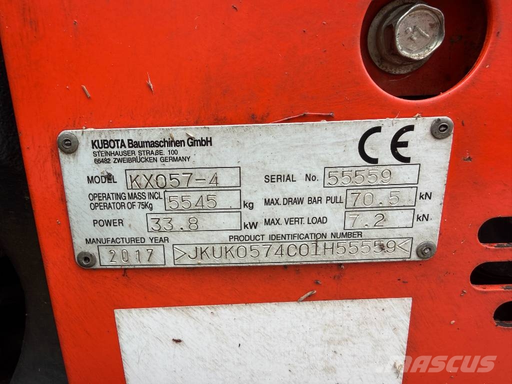 Kubota KX 057-4 - MYYTY Minigraafmachines < 7t