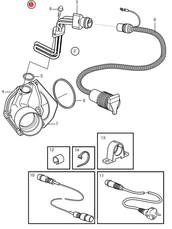 Volvo Penta Motorvärmarsats (VP 3831171) エンジン