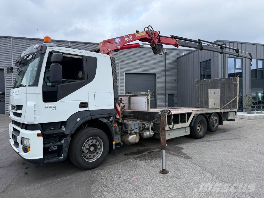 Iveco Stralis 420 6x2 Maschinetransport HMF1823K4 Crane Transport vehicles