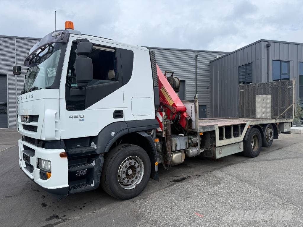 Iveco Stralis 420 6x2 Maschinetransport HMF1823K4 Crane Transport vehicles