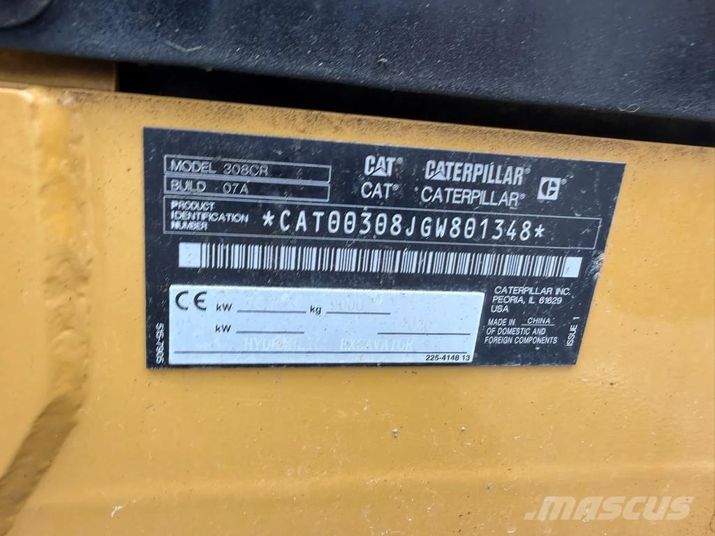 CAT 308D CR | powertilt | airco | hours 998h | Year 20 Roomikekskavaatorid
