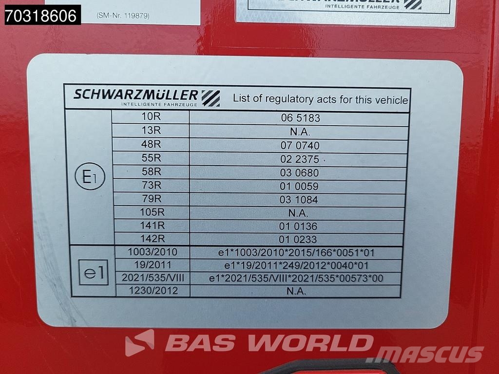 Schwarzmüller 3 axles NEW! 3x Steering Axles SAF Extendable Semi-trailer blokvogn