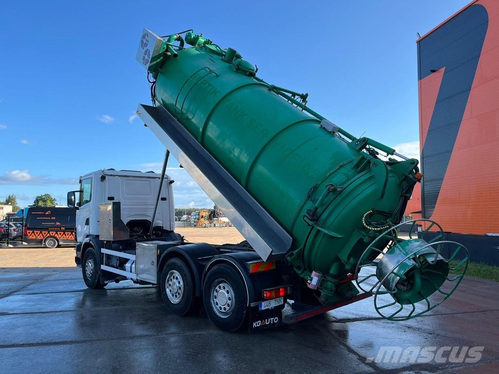 Scania R 124 6x2*4 TANK 1500 I + 13000 l / VACUUM Moro PM Paine-/imuautot