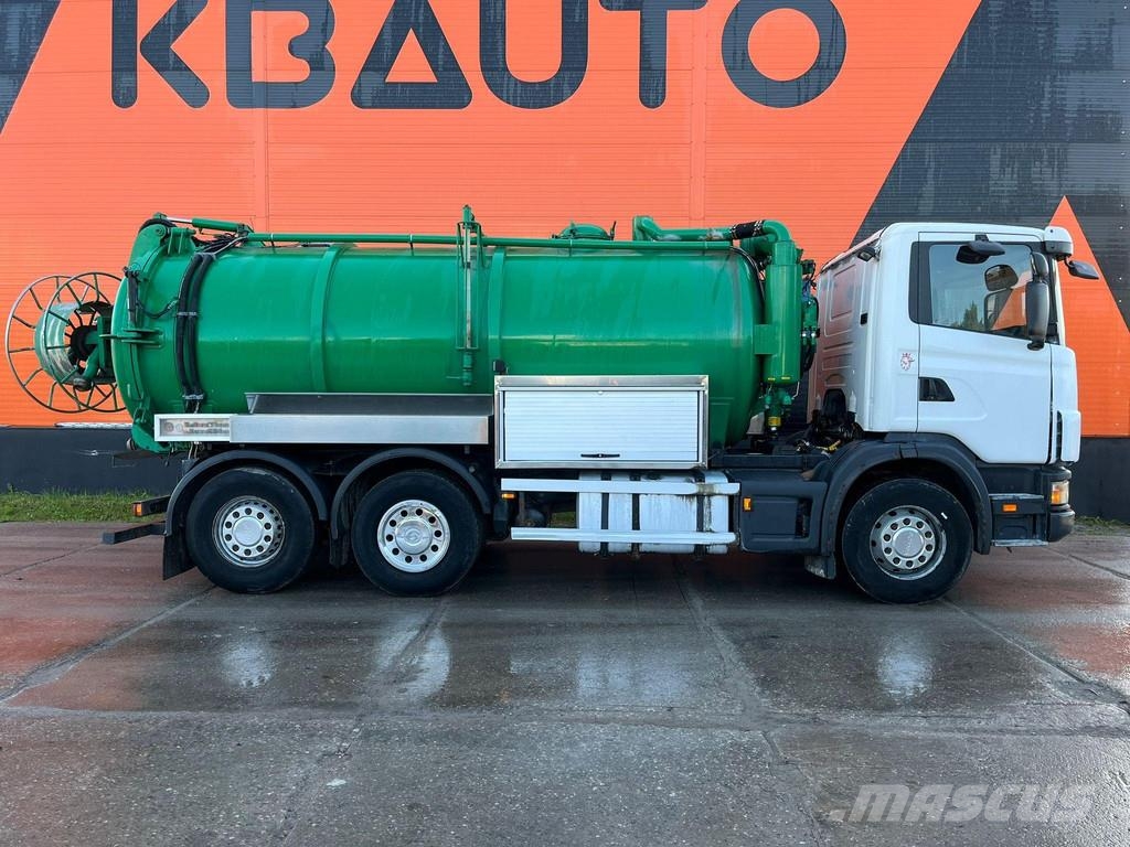 Scania R 124 6x2*4 TANK 1500 I + 13000 l / VACUUM Moro PM Paine-/imuautot