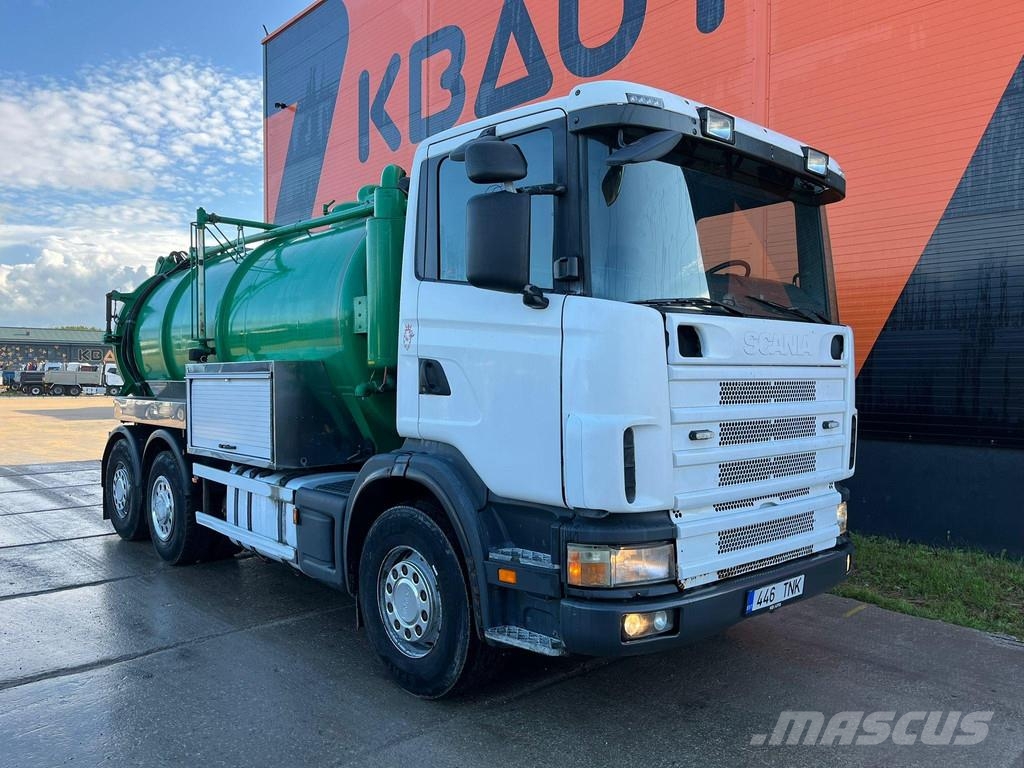 Scania R 124 6x2*4 TANK 1500 I + 13000 l / VACUUM Moro PM Paine-/imuautot