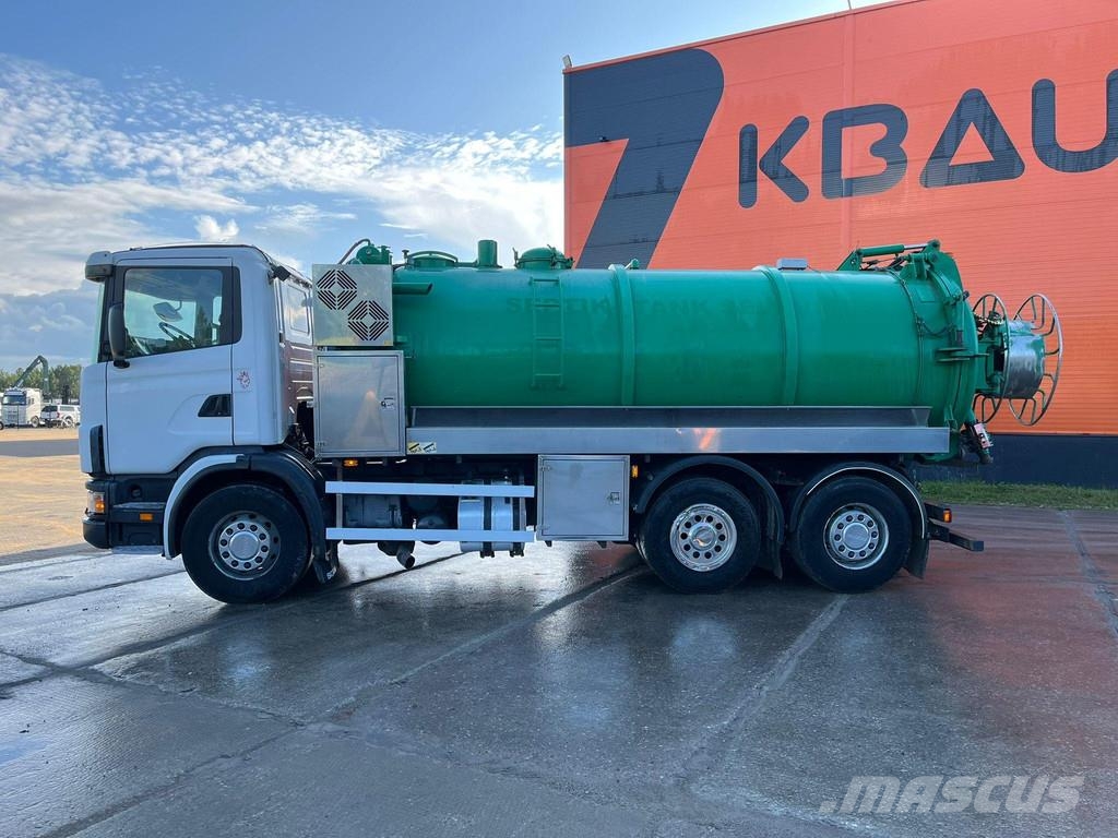 Scania R 124 6x2*4 TANK 1500 I + 13000 l / VACUUM Moro PM Paine-/imuautot
