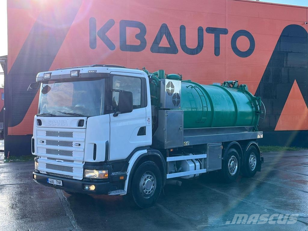 Scania R 124 6x2*4 TANK 1500 I + 13000 l / VACUUM Moro PM Paine-/imuautot