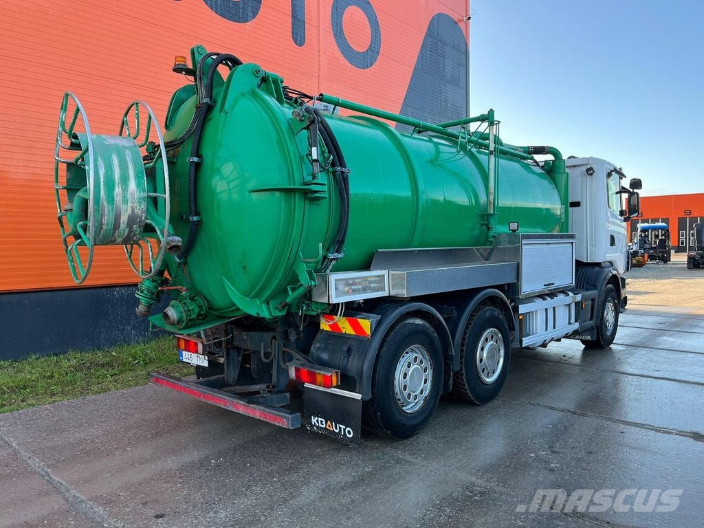 Scania R 124 6x2*4 TANK 1500 I + 13000 l / VACUUM Moro PM Paine-/imuautot