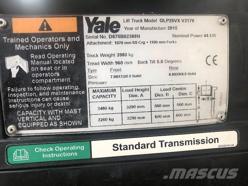 Yale GLP25VX LPG forklifts