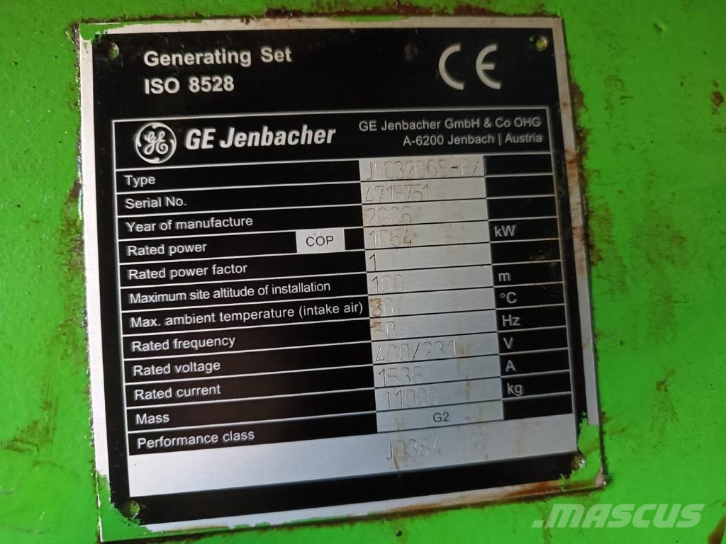 Jenbacher C320 GS-B Agregaty prądotwórcze gazowe