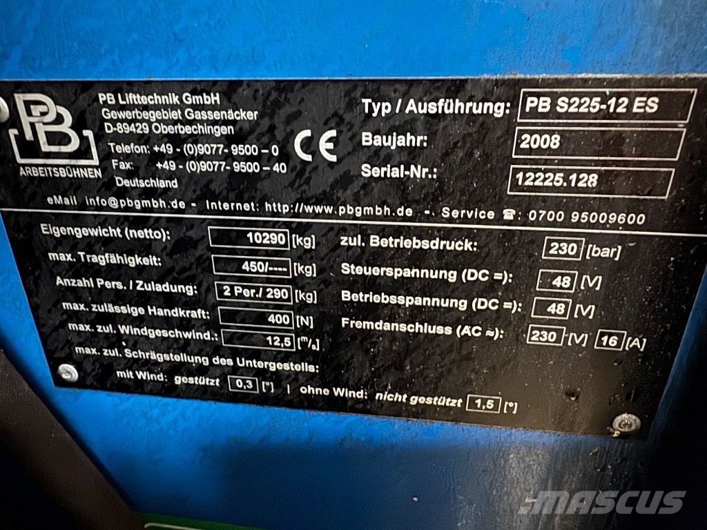 PB-Lift PB S225-12ES Plataformas tijera