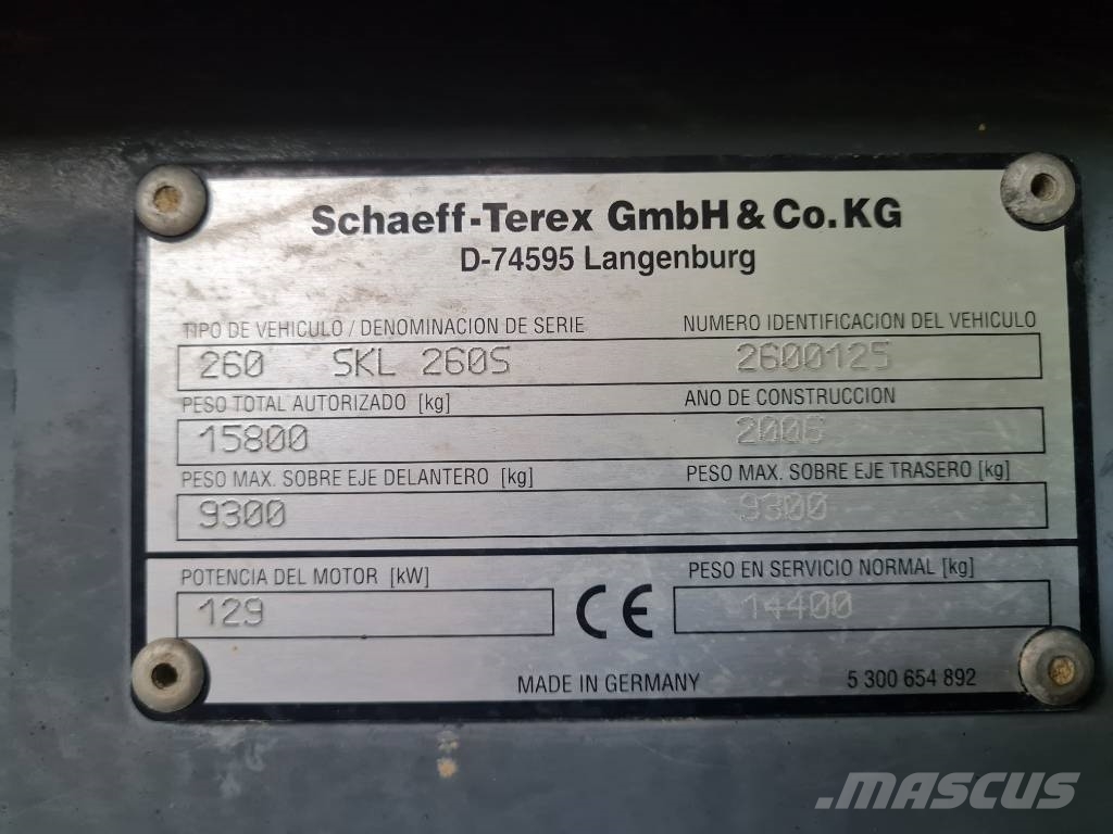 Terex TL260S/Schaufel+Gabel/Ca4000H/Service und UVV Neue Gumikerekes homlokrakodók