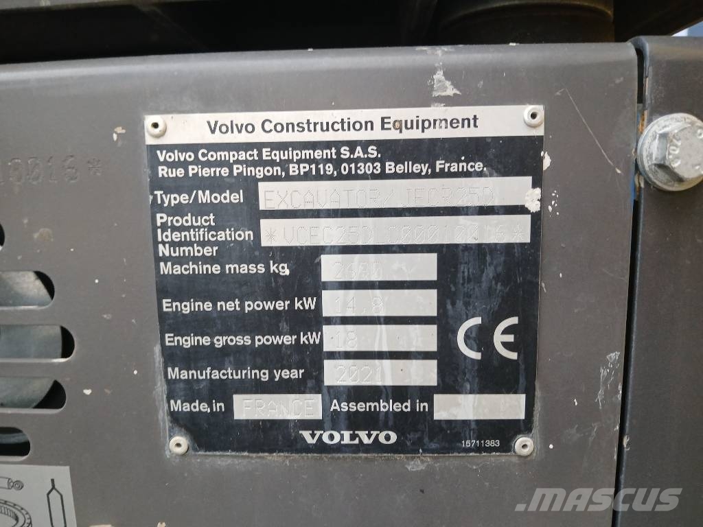 Volvo ECR 25 Electric Mini pelle < 7t