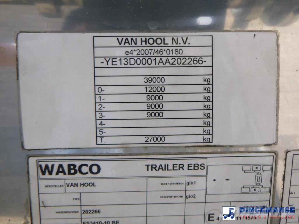 Van Hool Food tank inox 28 m3 / 1 comp Semirremolques cisterna