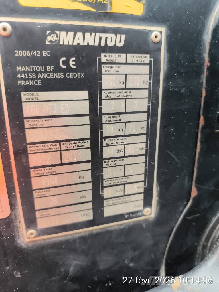 Manitou 160 ATJ Knikarmhoogwerkers