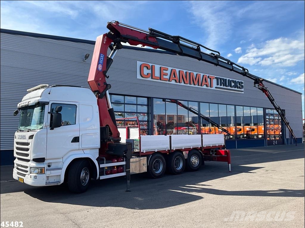 Scania R 490 8x4 Euro 6 Retarder HMF 60 Tonmeter laadkraa Visurgājēji celtņi