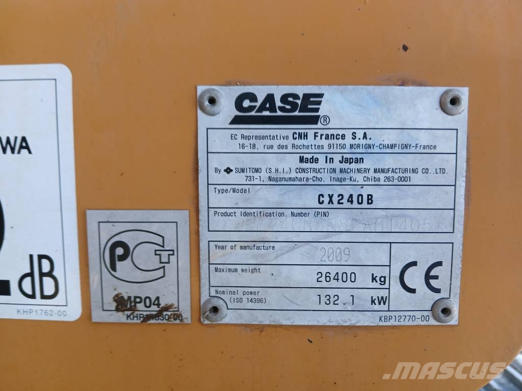 CASE CX 240 B Metsaekskavaatorid
