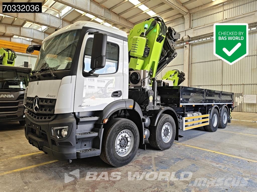 Mercedes-Benz Arocs 3240 8X4 NEW! Zoomlion ZLK7600V803-2 Crane K 平板式/側卸式卡車