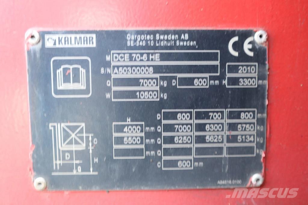 Kalmar DCE 70-6 HE | SIDESHIFT | SPREADER | 7 TON Chariots diesel