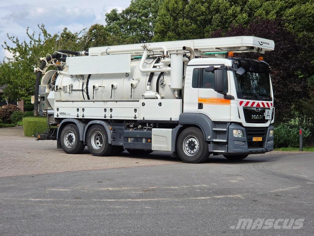 MAN TGS 28,470 KROLLCOMBI K14.0/28P!! 89,000 km and 2, Camiones aspiradores/combi