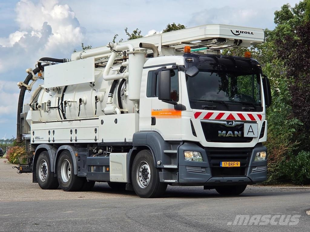 MAN TGS 28,470 KROLLCOMBI K14.0/28P!! 89,000 km and 2, Camiones aspiradores/combi