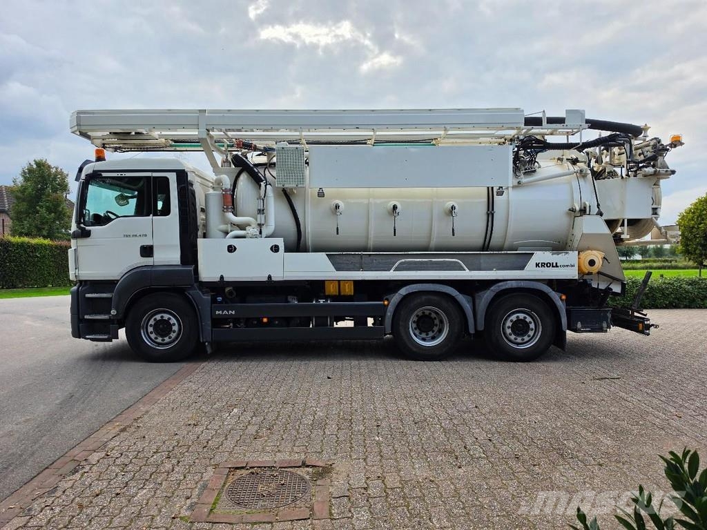 MAN TGS 28,470 KROLLCOMBI K14.0/28P!! 89,000 km and 2, Camiones aspiradores/combi