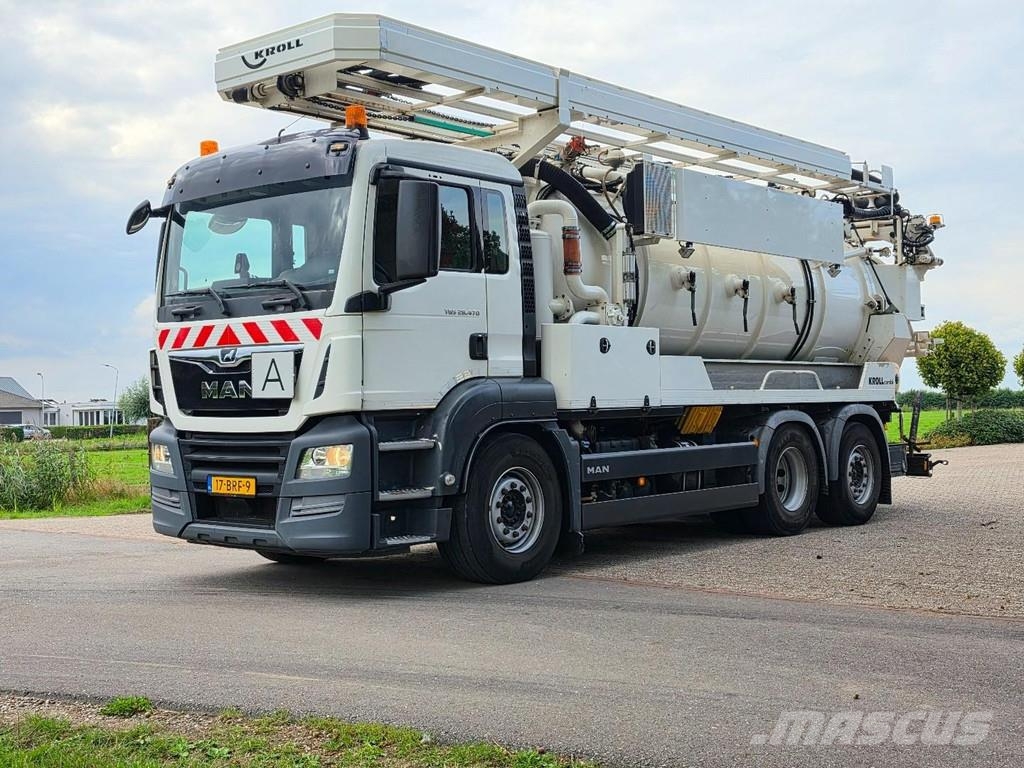 MAN TGS 28,470 KROLLCOMBI K14.0/28P!! 89,000 km and 2, Camiones aspiradores/combi