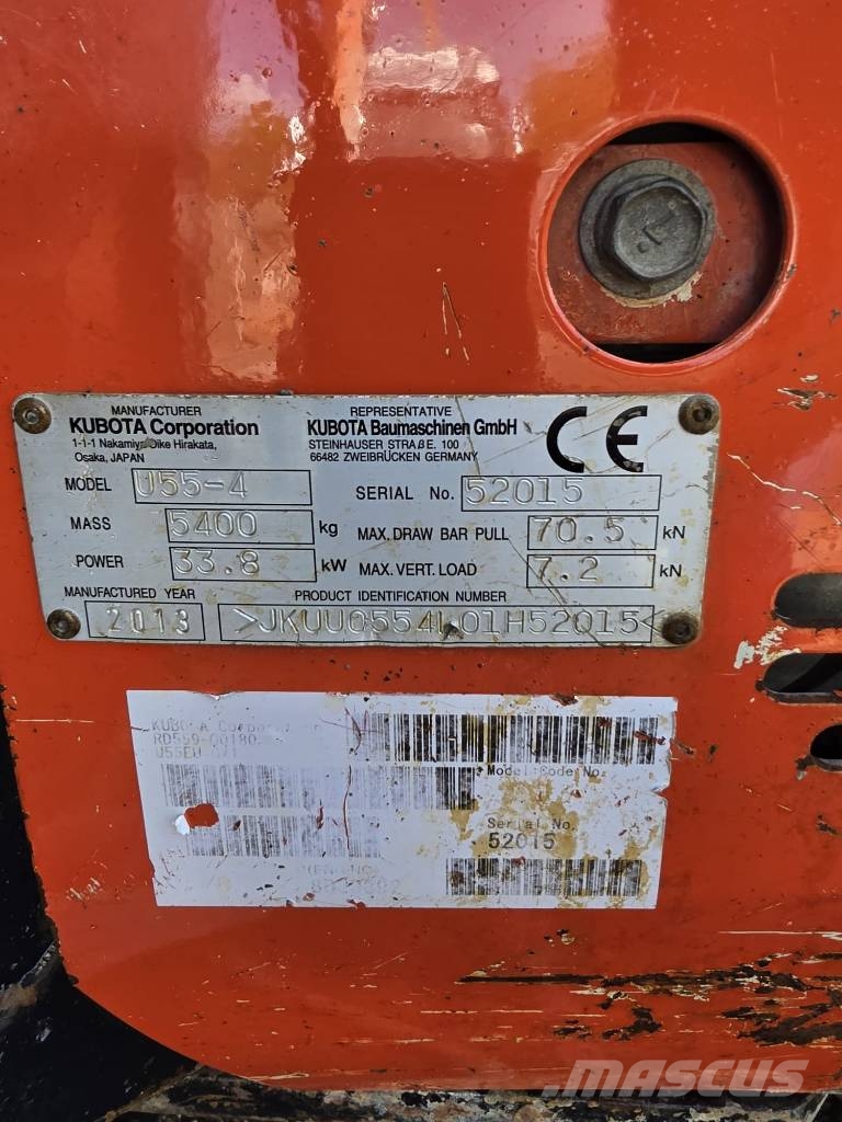 Kubota U 55-4 Mini bageri < 7t
