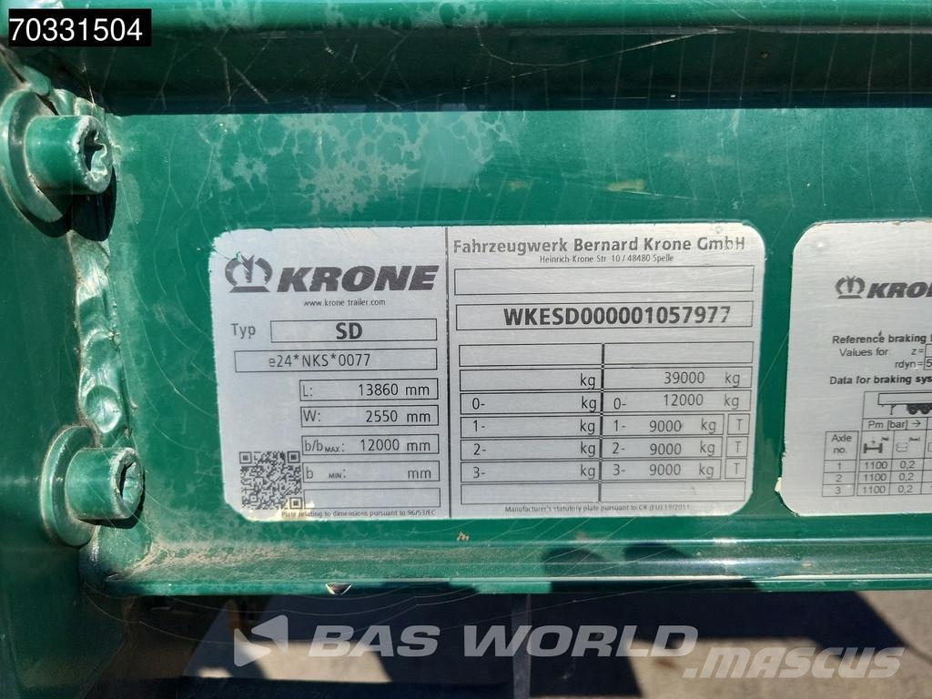 Krone SD Tailgate Lift Axle LBW Antivandlism Schuifzeilen