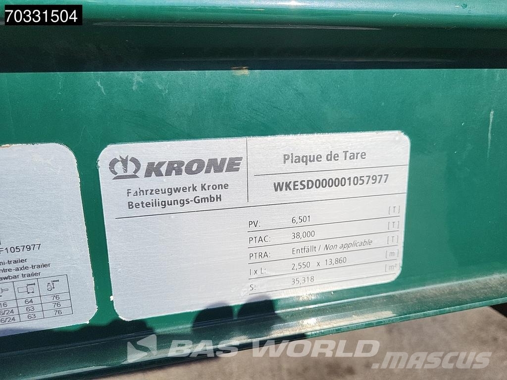 Krone SD Tailgate Lift Axle LBW Antivandlism Schuifzeilen