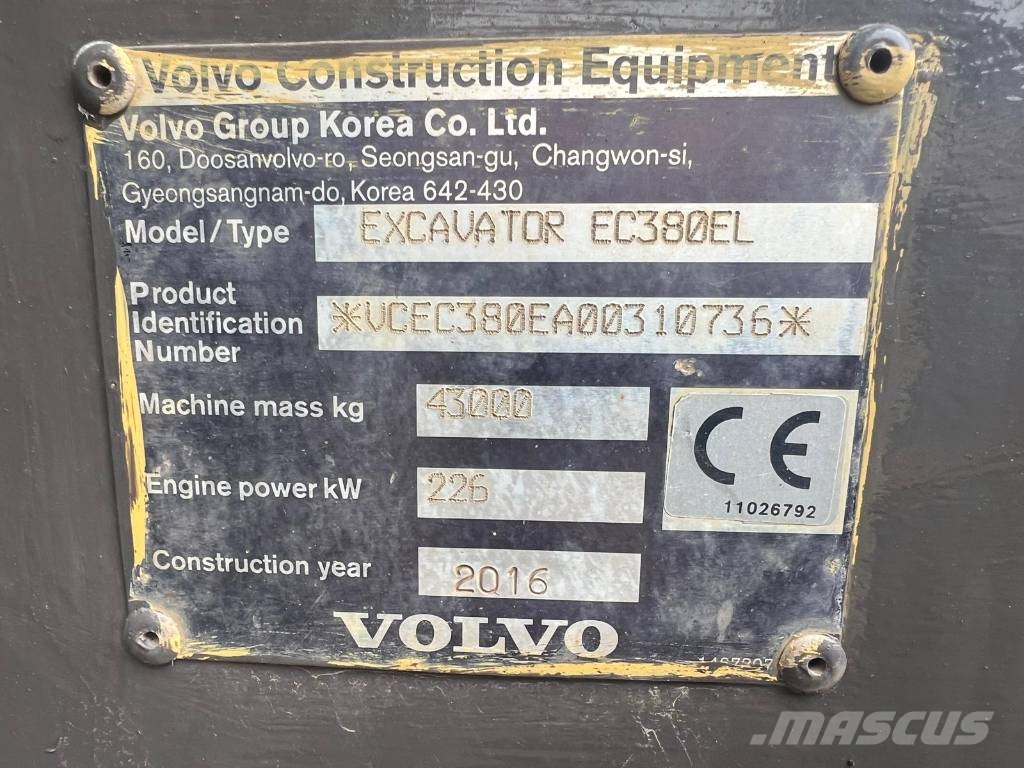 Volvo EC 380 E L Bageri guseničari