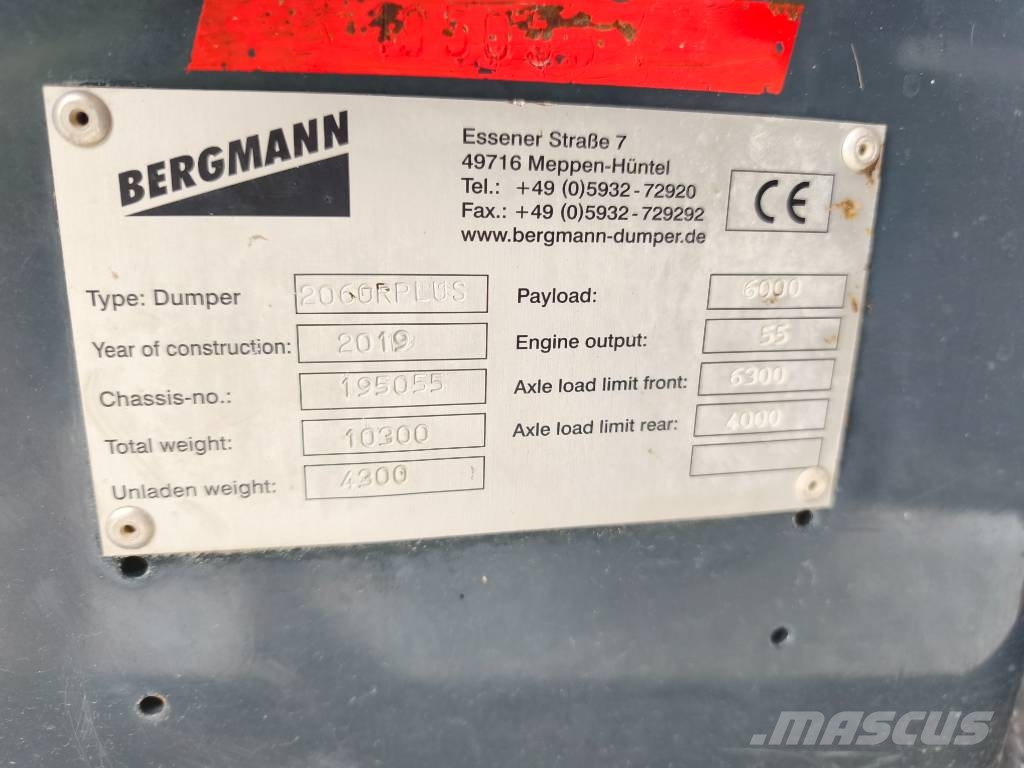 Bergmann 2060 Plus terex ausa barford Wozidła przegubowe